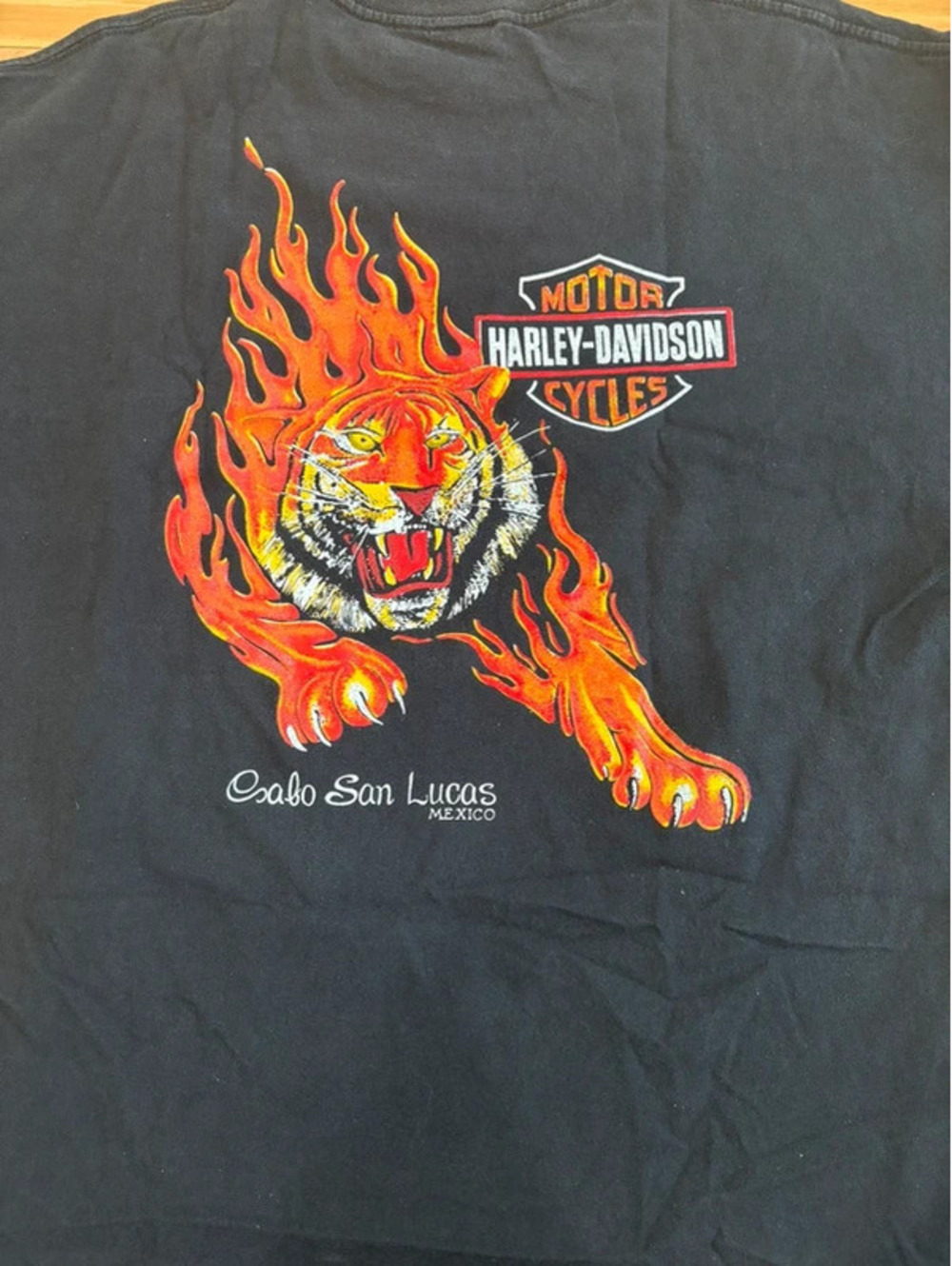 Vintage Harley-Davidson Cabo San Lucas Flaming Tiger T